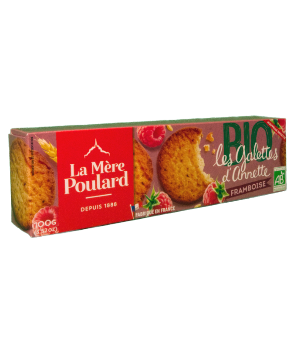 Etui bio "Les galettes framboise 100g Biscuiterie La Mère
