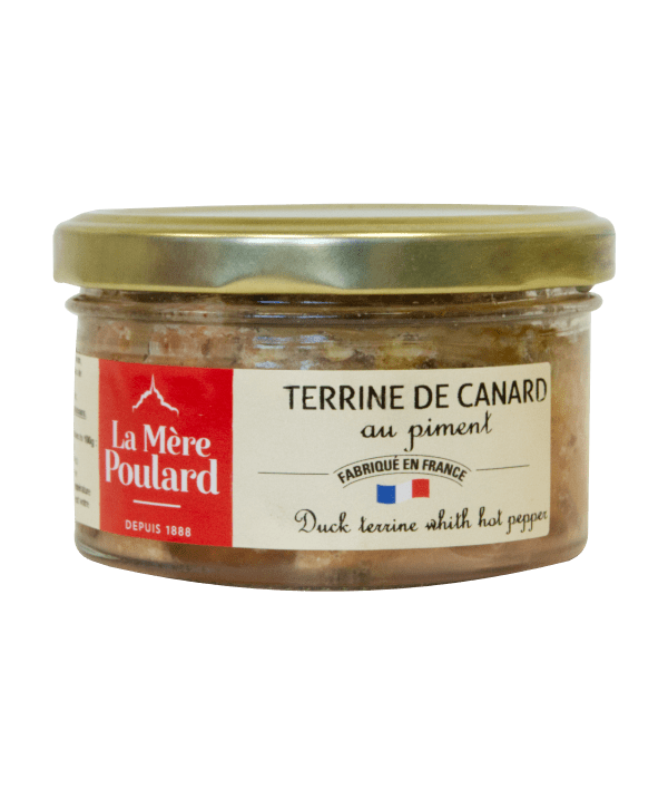 Terrine de canard au piment 140g Biscuiterie La Mère Poulard